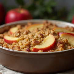 Delicious Apple Oatmeal Breakfast Bake with Cottage Cheese and Fresh Apple Slices