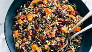 CRANBERRY PECAN SWEET POTATO WILD RICE PILAF