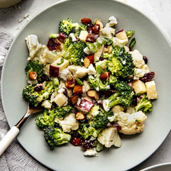 Apple Broccoli Cauliflower Salad with Lemon