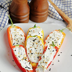 Everything Bagel Stuffed Mini-Peppers
