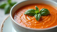 Creamy Tomato Basil Soup Recipe with Cottage Cheese and Herbs