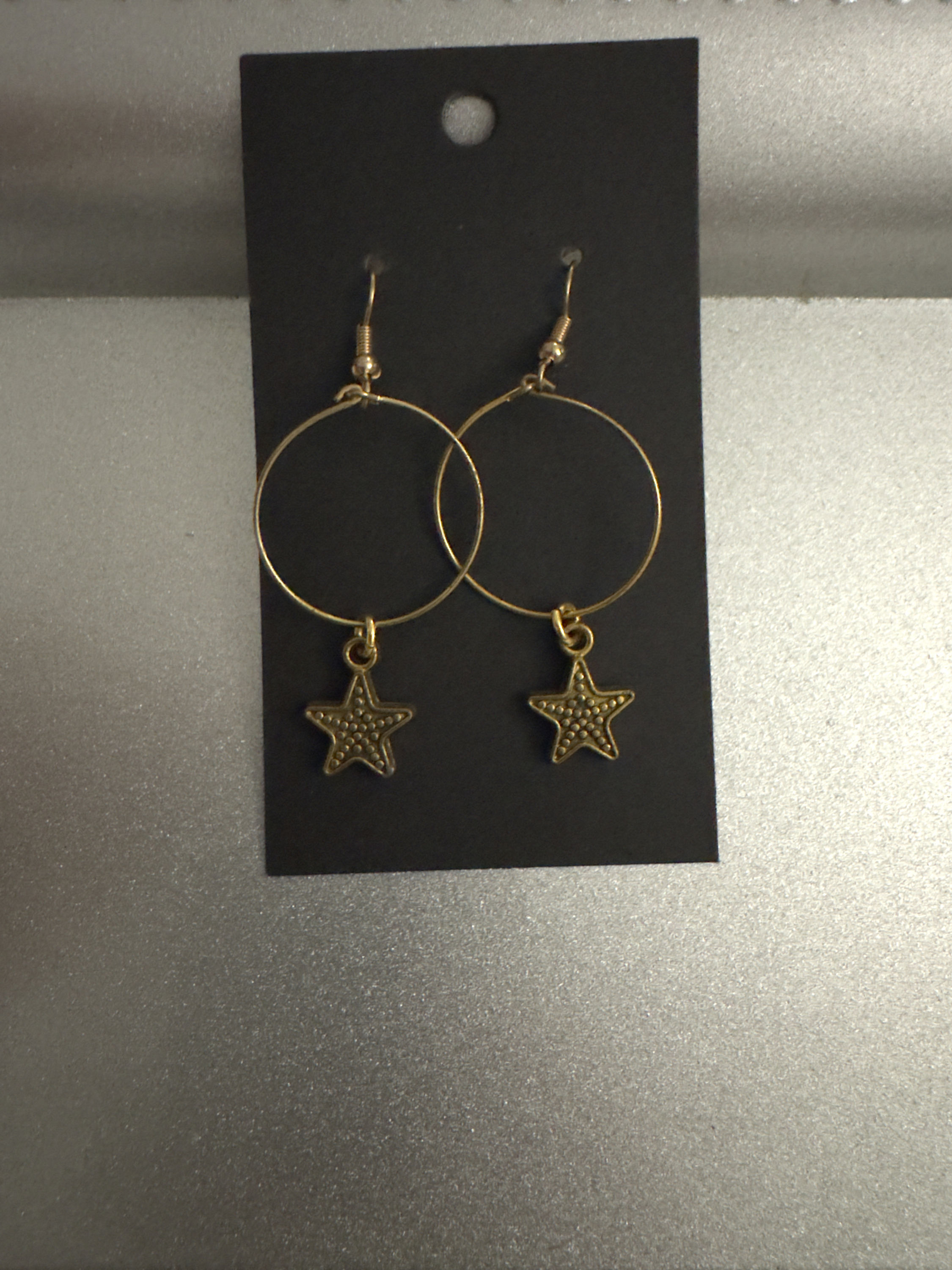 Bronze star earrings