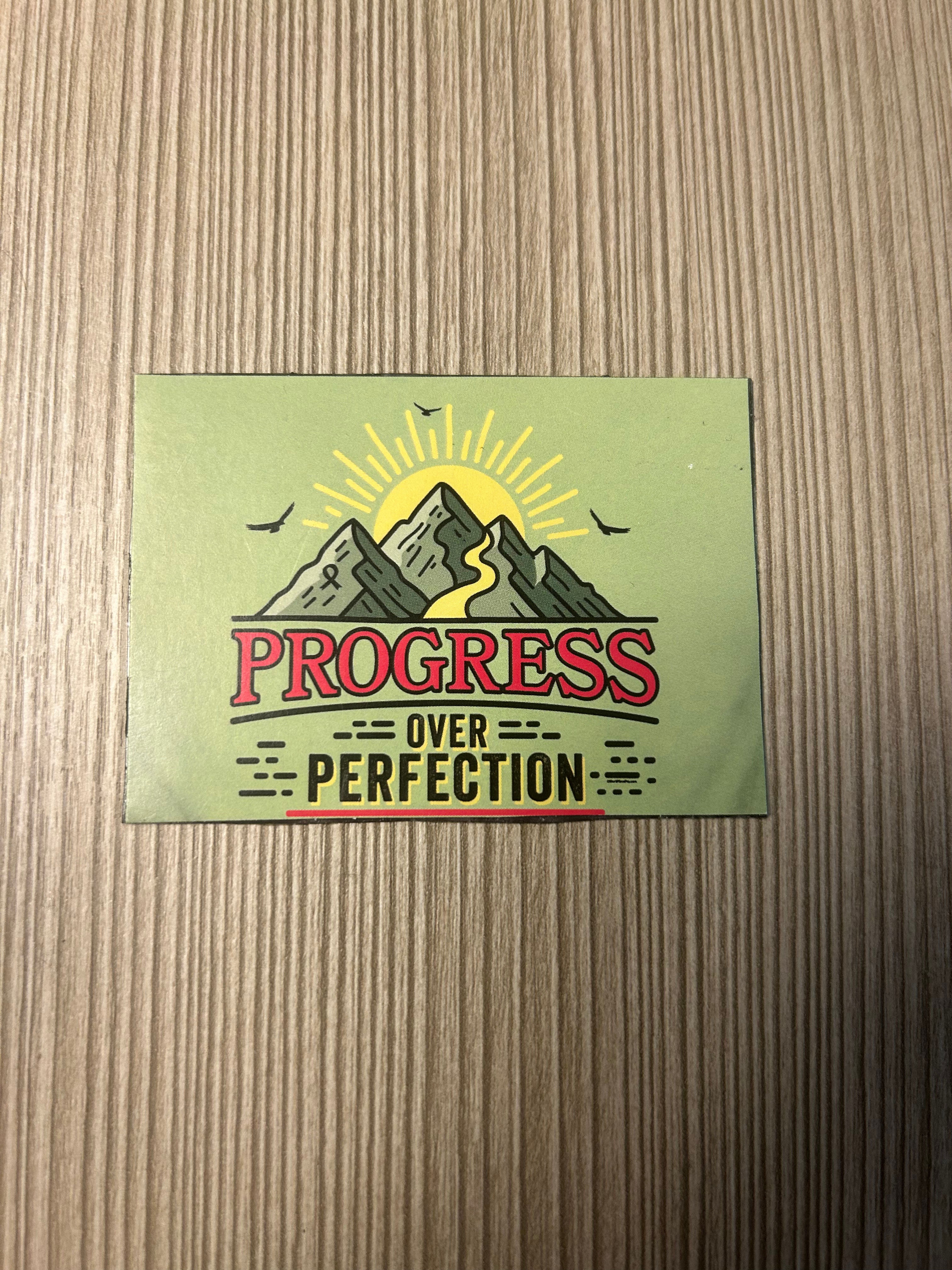 progress over perfection magnet 