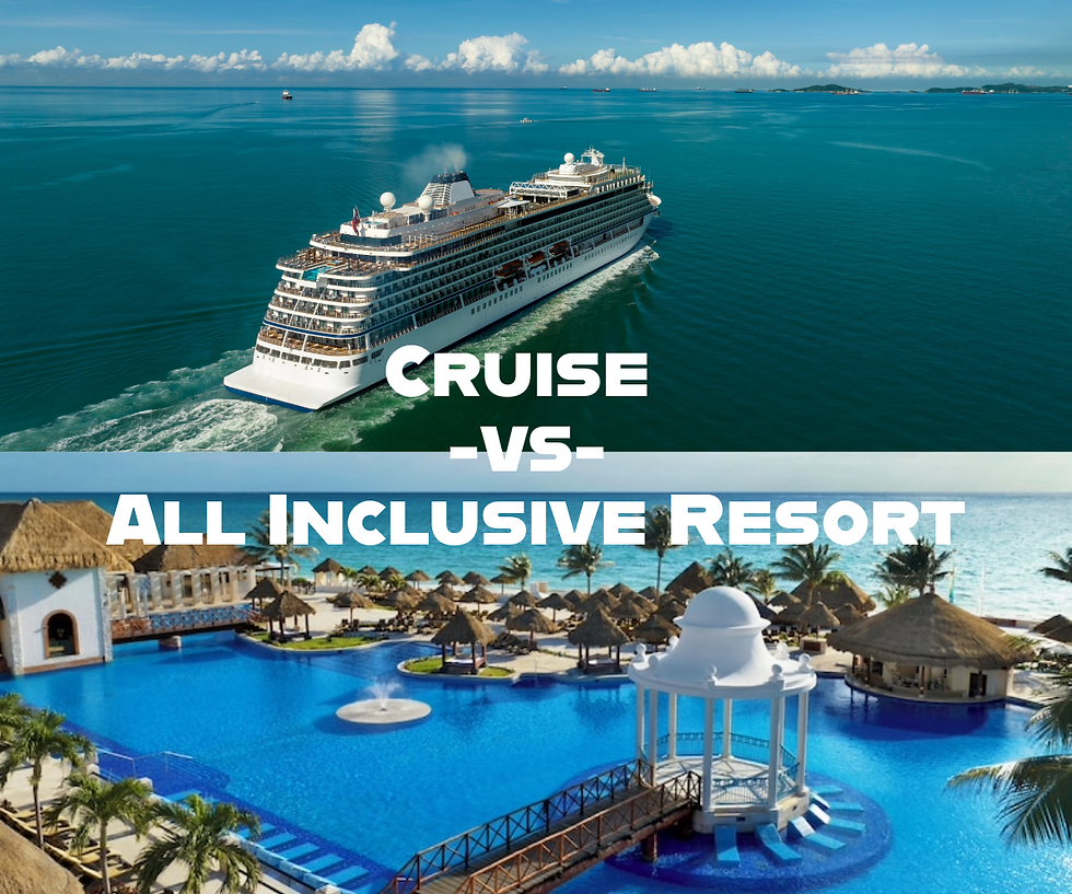 Wide angle view of a cruise ship docked at a vibrant port