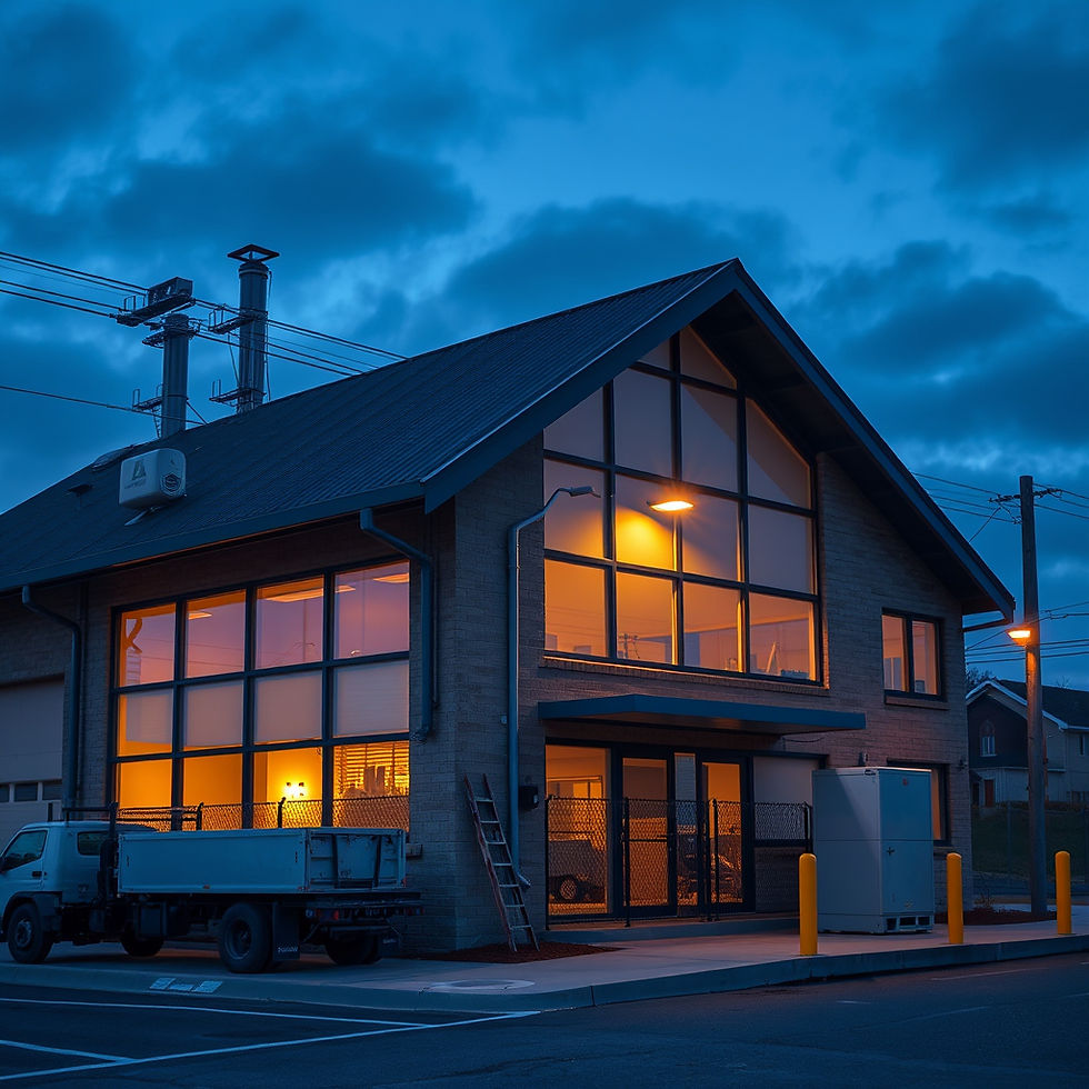 create image describing commercial and industrial properties where we will be installing l