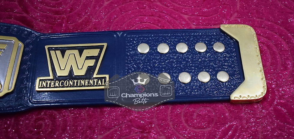 Thumbnail: 1990's Era WWF Intercontinental Wrestling Title Championship Belt (4mm Zinc)