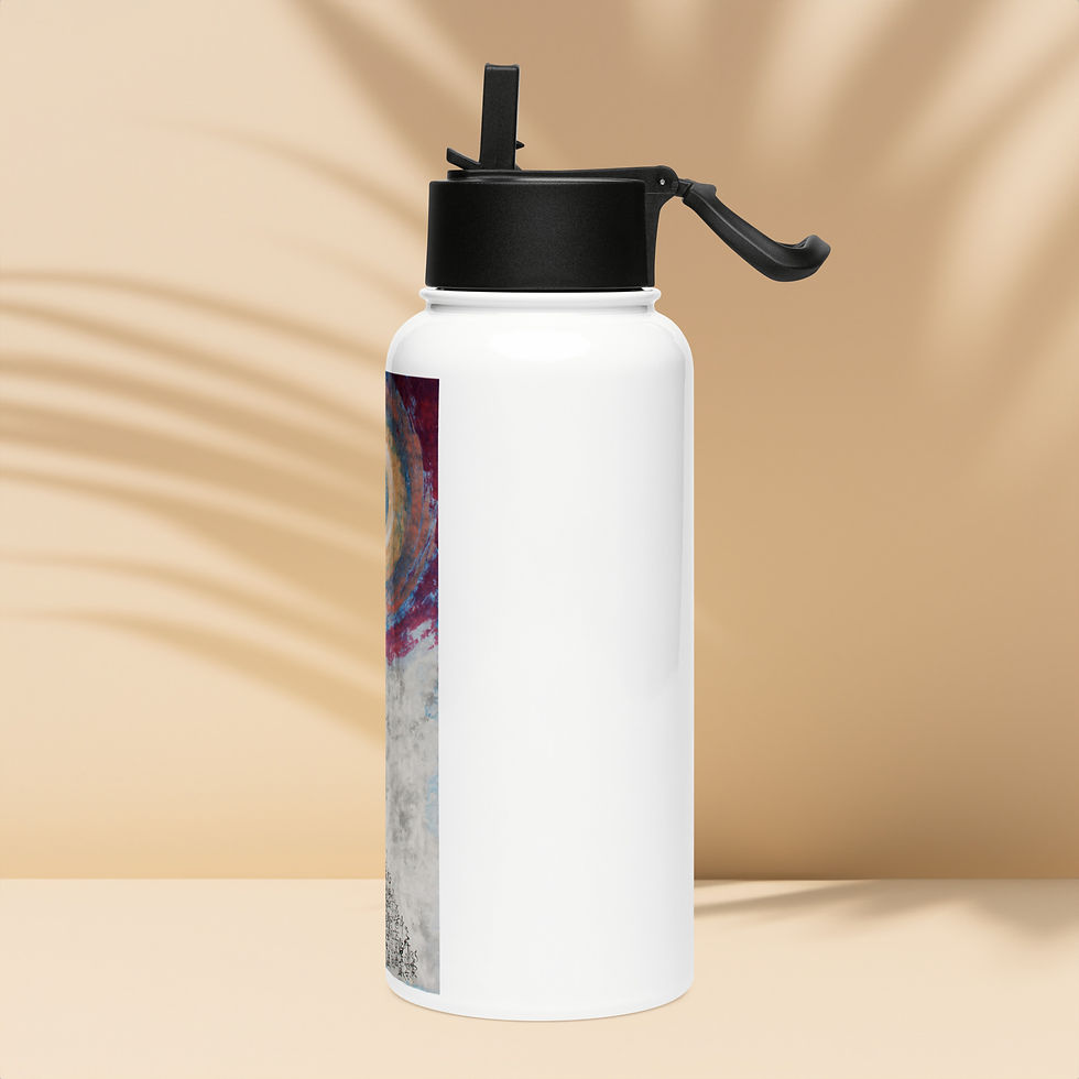 Thumbnail: Stainless steel water bottle with a straw lid