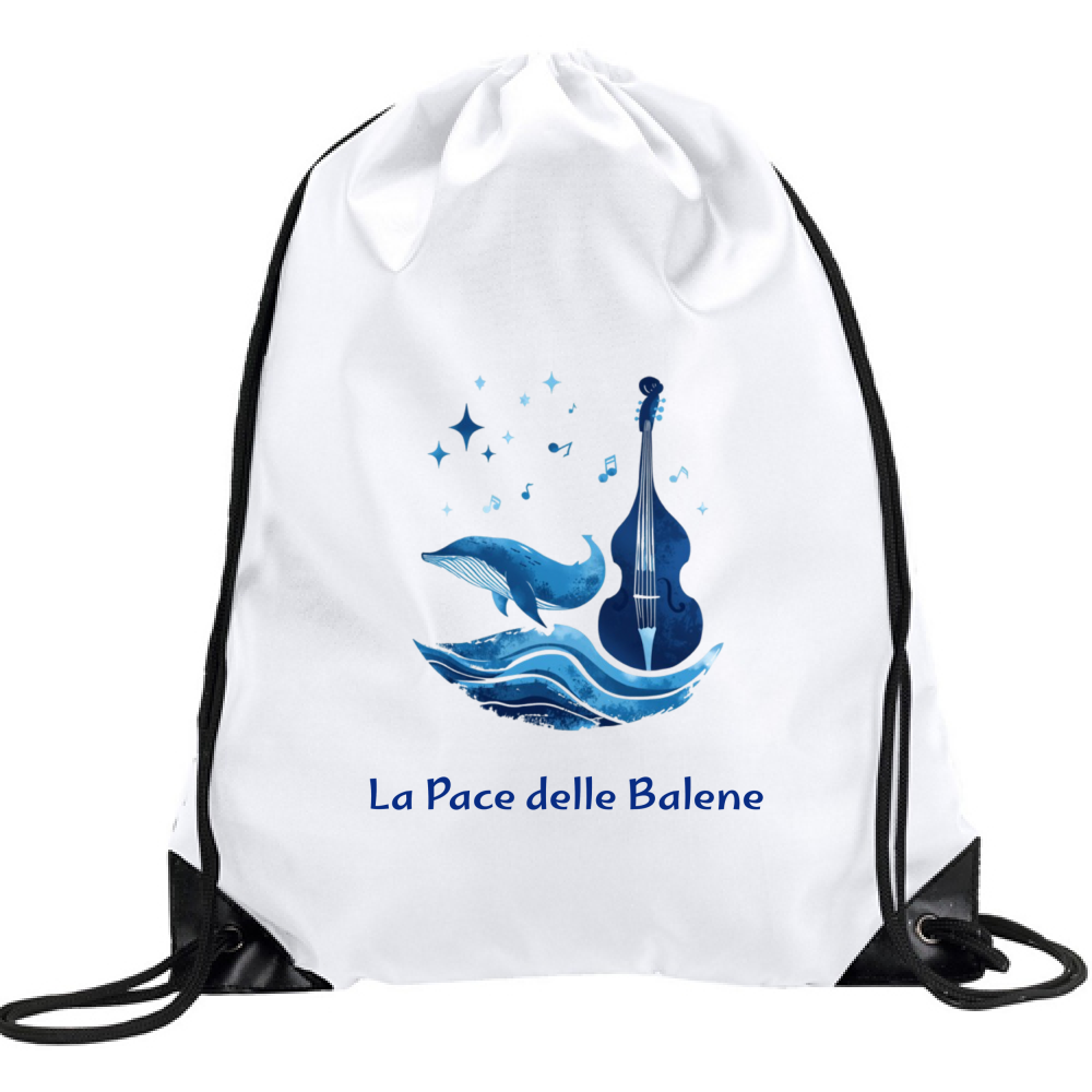 Zaino bianco La Pace delle Balene