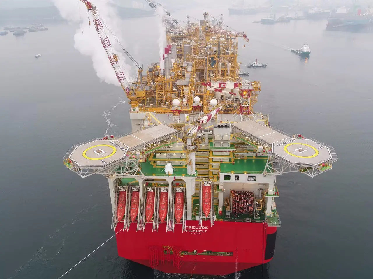 Prelude PFLNG offshore platform photo
