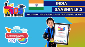 Maximum Times Round Of A Circle Using Skates- Achieved By Saashini.R.S