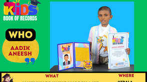 Maximum Drawing Made By A Kid- Achieved By Aadik Aneesh