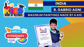 Maximum Paintings Made By A Kid- Achieved By B. Gabrio Agni