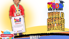 Fastest To Identify And Recite 70 Items By A Kid -Achieved By Kashvi D