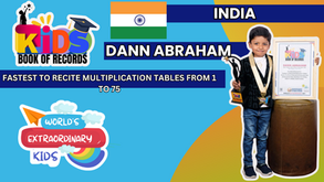 Fastest To Recite Multiplication Tables From 1 To 75 Achieved - Dann Abraham