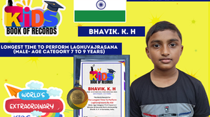 The Longest Time To Perform Laghuvajrasana By Kid