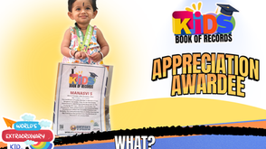 Appreciation Awardee- Remarkable Achievement In Identifying Human Body Parts At The Young Age