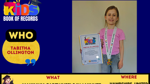 Maximum Cartwheels In 1 Minute- 39 And Achieved By Tabitha Ollington