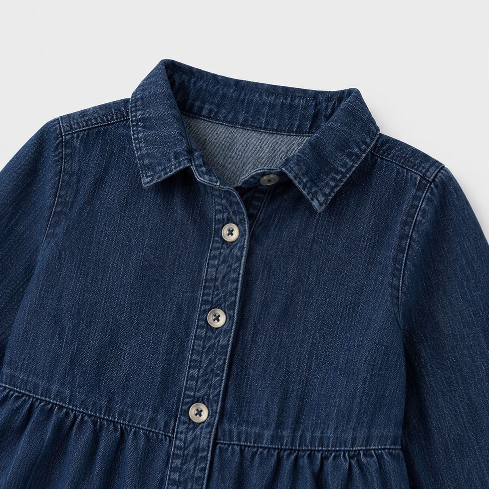 Thumbnail: Wonder Nation Girls Long-Sleeve Denim Button-Front Dress