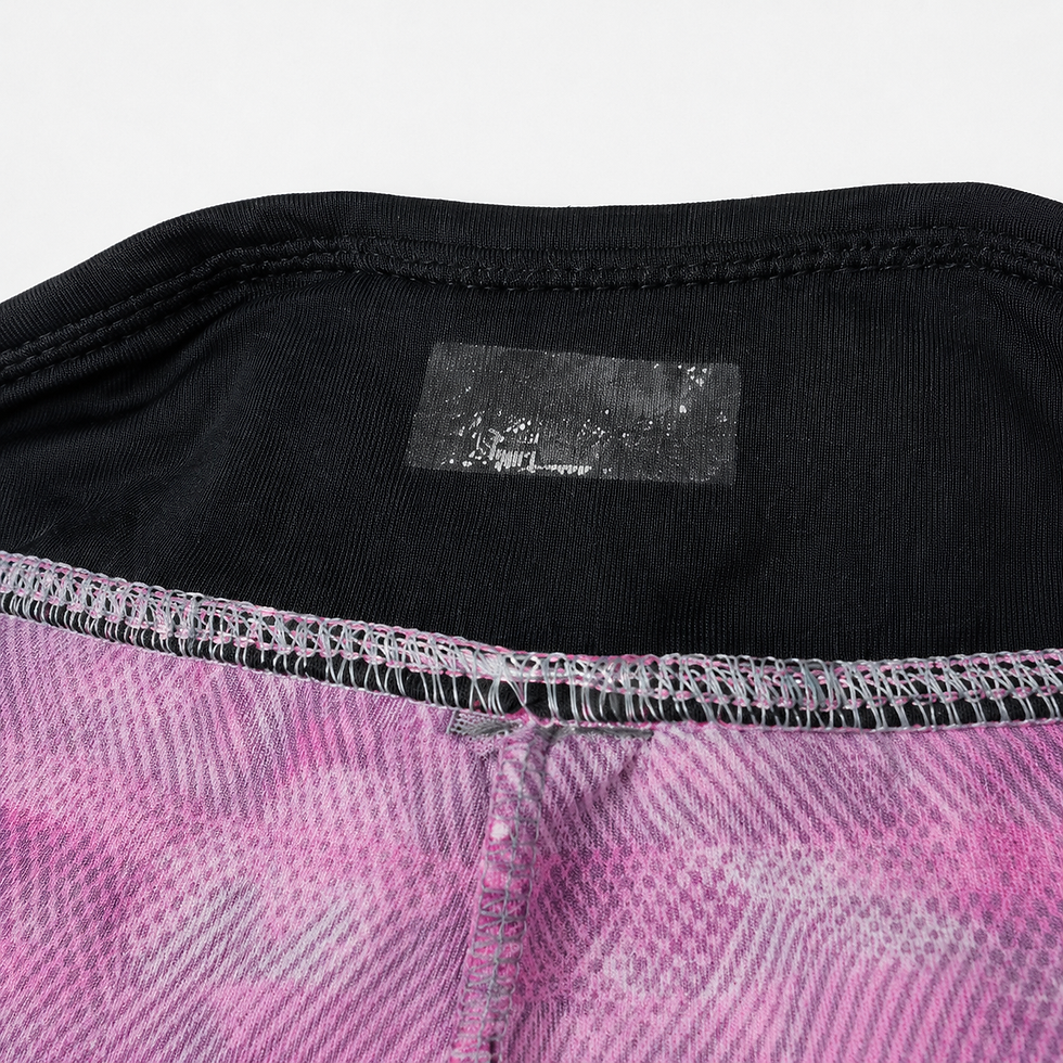 Thumbnail: Girls’ Lucy Activewear Pink and Black Geometric Print Running Capri Leggings