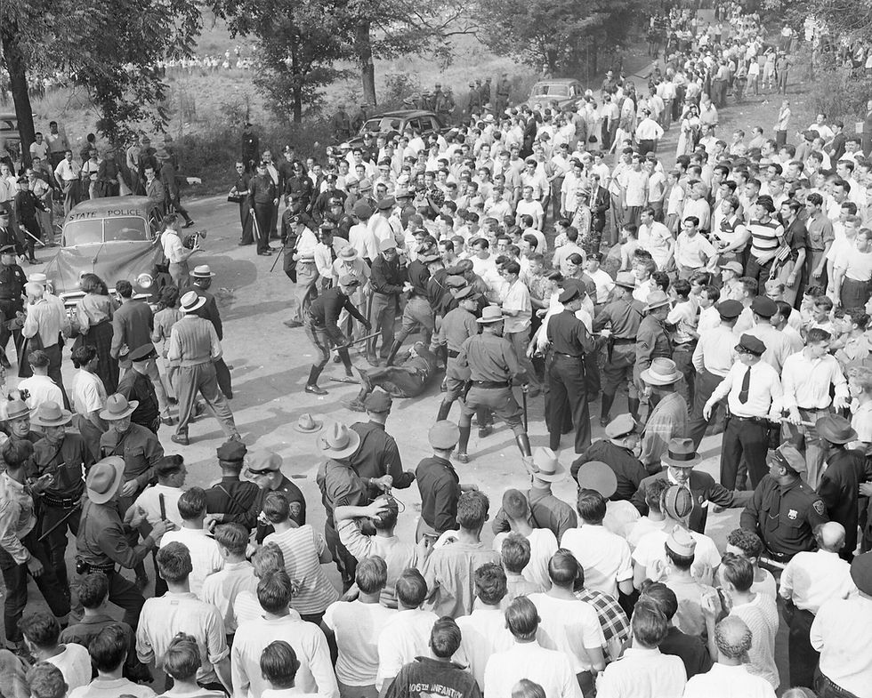 Protestors At Entrance