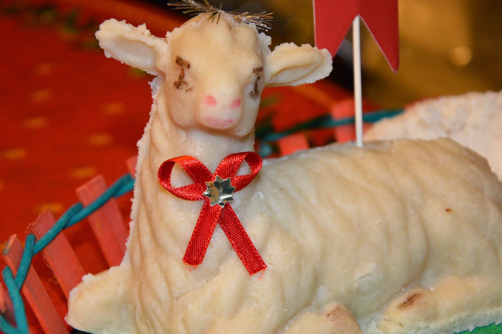 Agnello pasquale pasta di mandorle