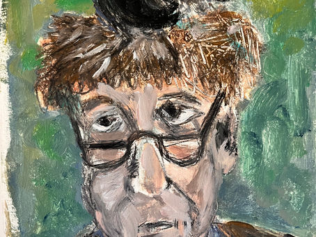 Chicken on his head, June 2025