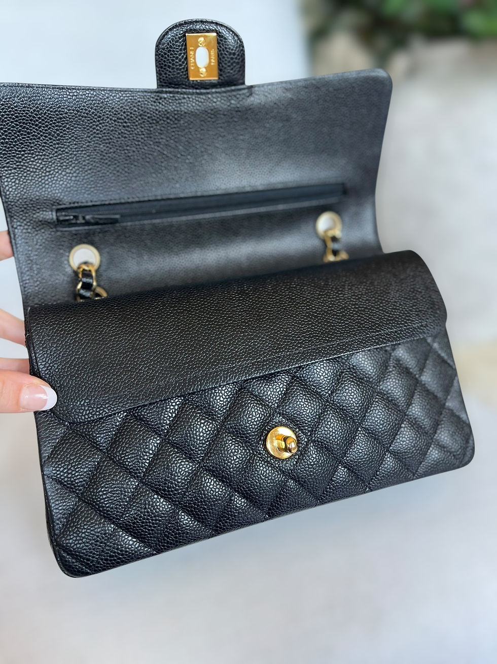 Thumbnail: Chanel Caviar Double Classic Flap Medium