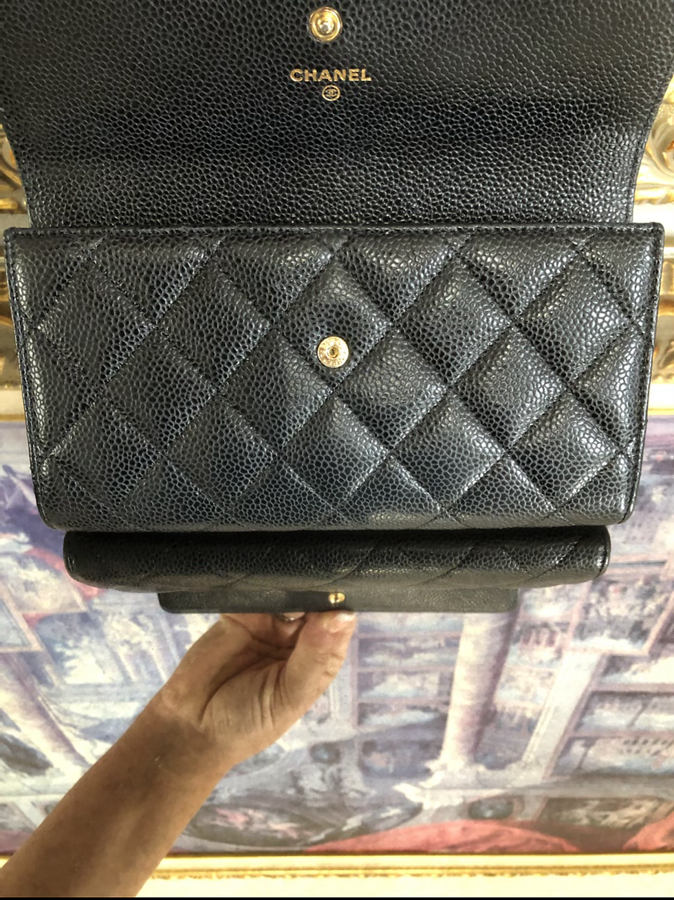 Thumbnail: Chanel Continental Caviar Wallet MINT