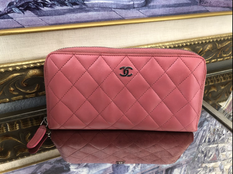 Chanel Bubblegum Pink Lambskin Wallet