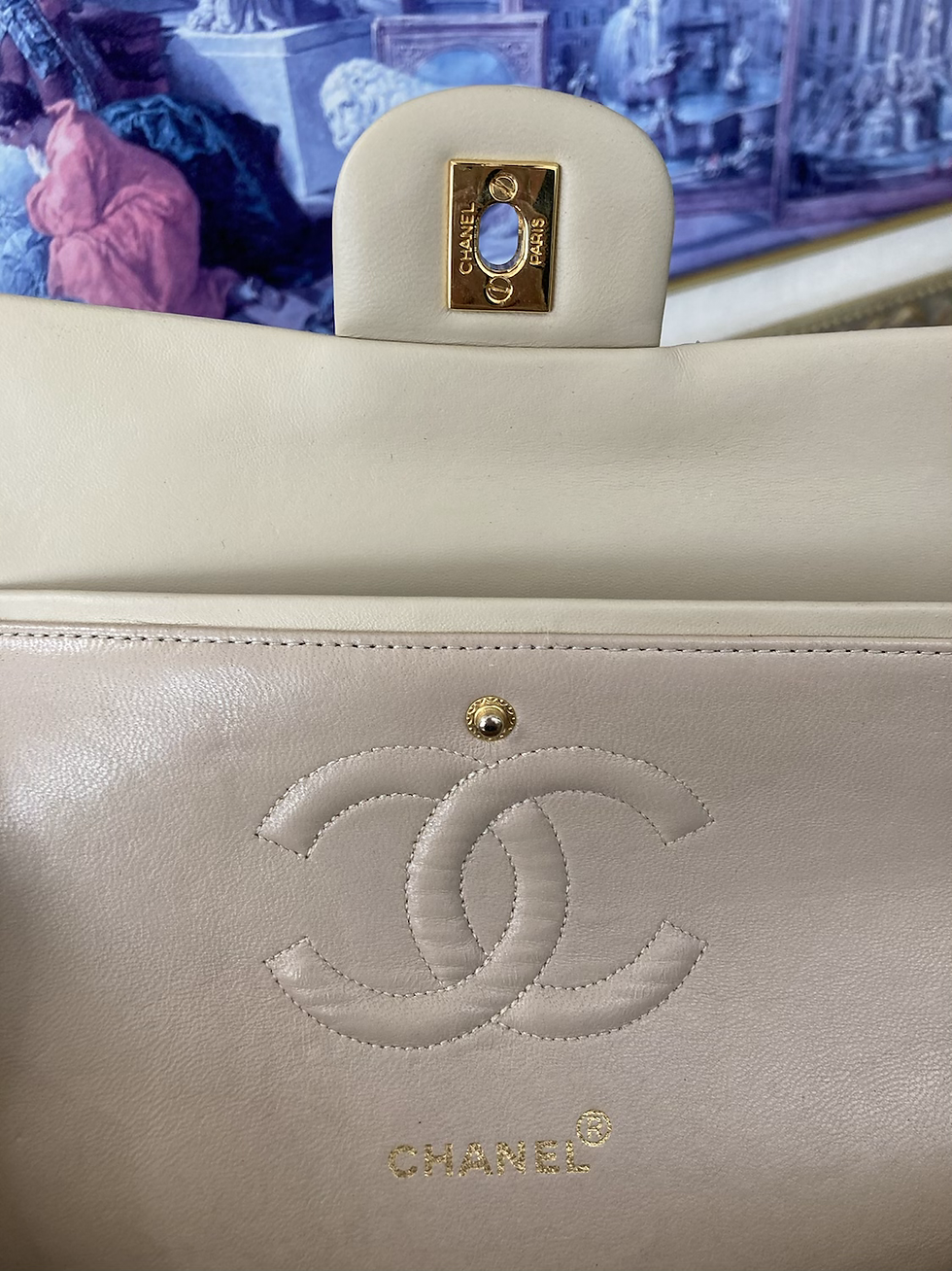 Thumbnail: CHANEL Classic Flap Beige Cream