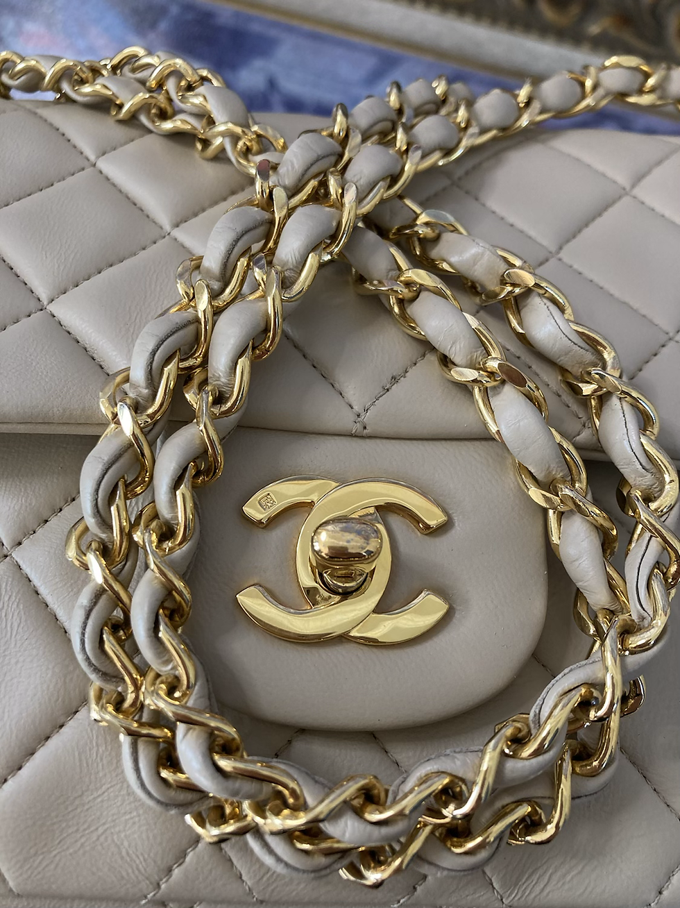 Thumbnail: CHANEL Classic Flap Beige Cream