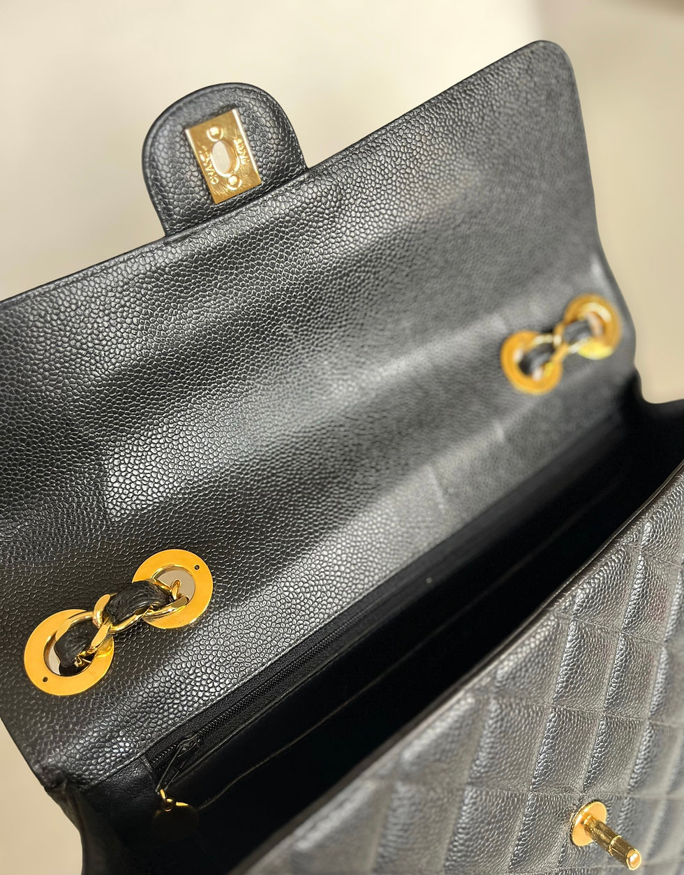 Thumbnail: CHANEL Caviar Vintage Jumbo Classic Flap