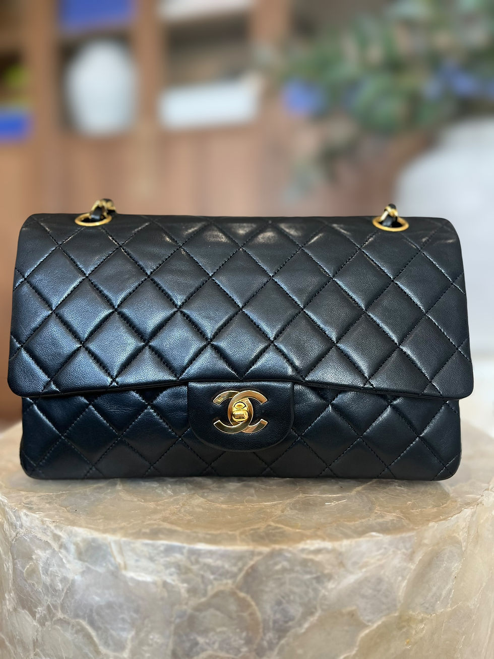 Thumbnail: Chanel Double Classic Flap Size Medium