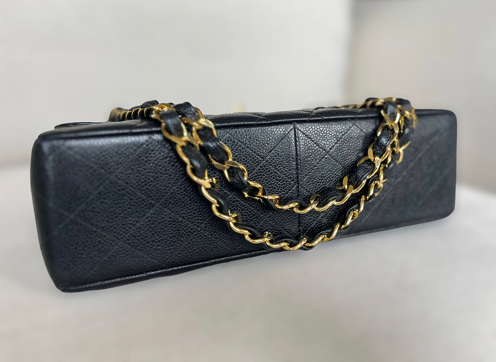 Thumbnail: CHANEL Caviar Vintage Jumbo Classic Flap
