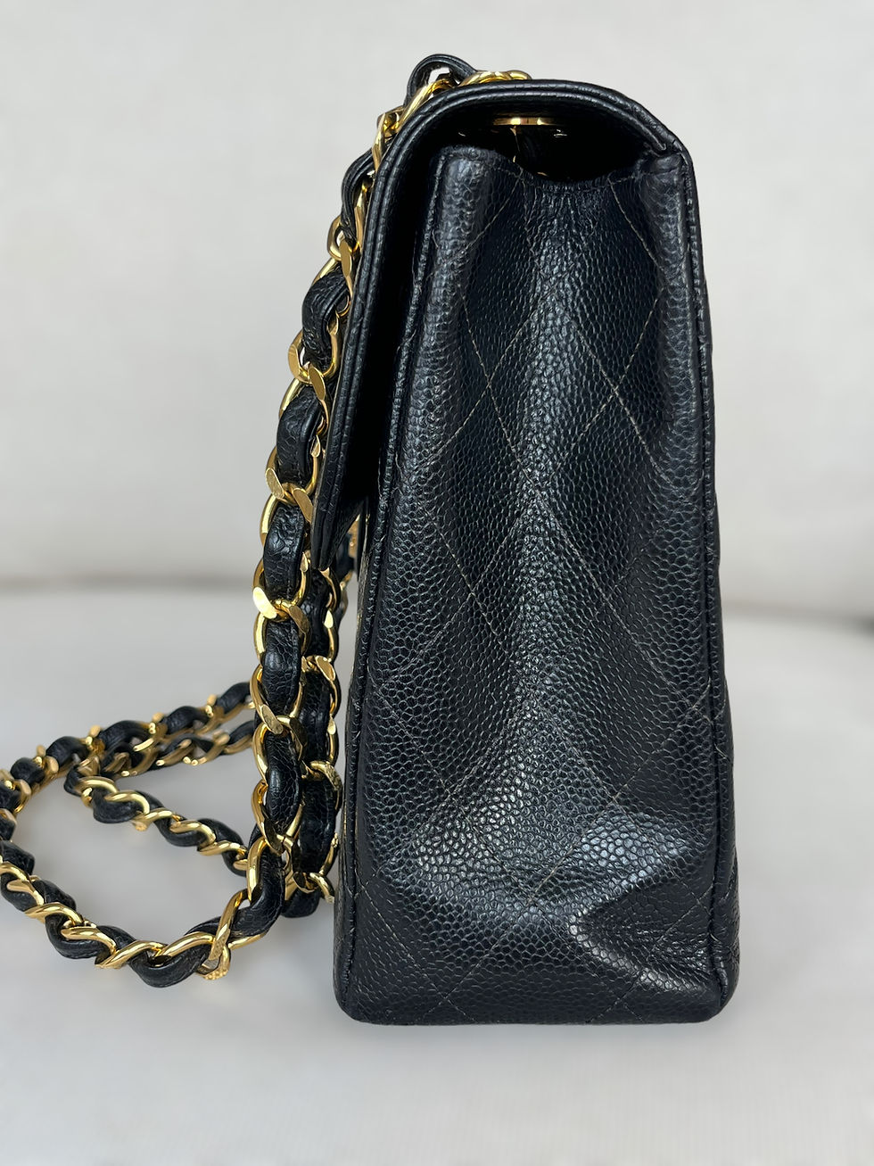 Thumbnail: CHANEL Caviar Vintage Jumbo Classic Flap