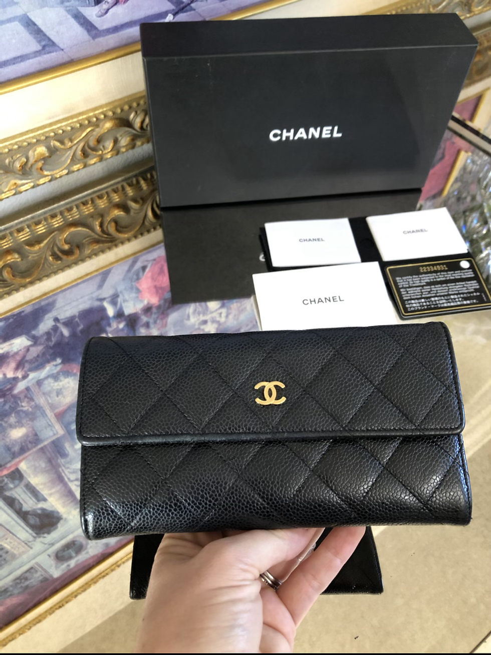 Thumbnail: Chanel Continental Flap Wallet Caviar