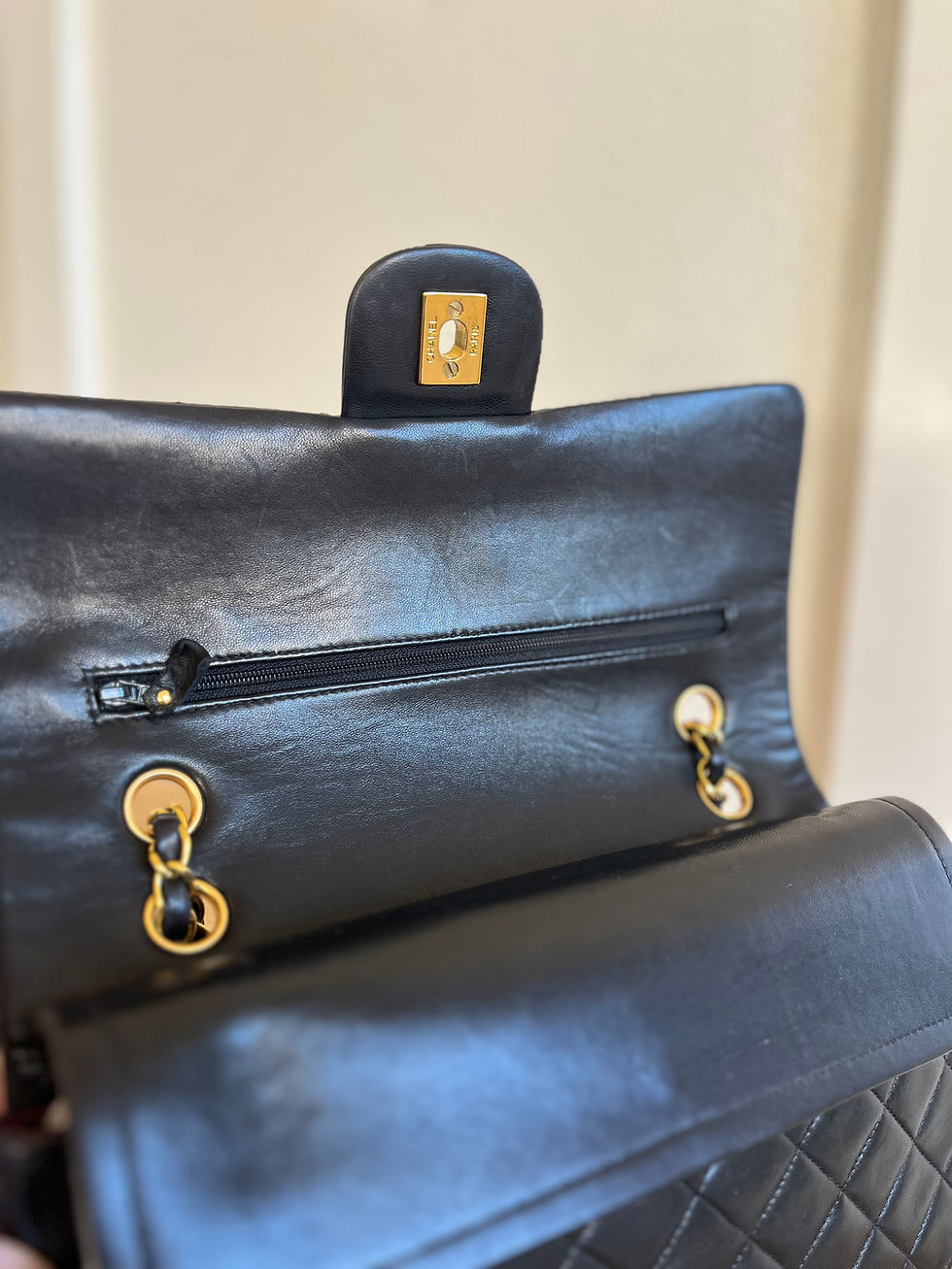 Thumbnail: Chanel Double Classic Flap Size Medium