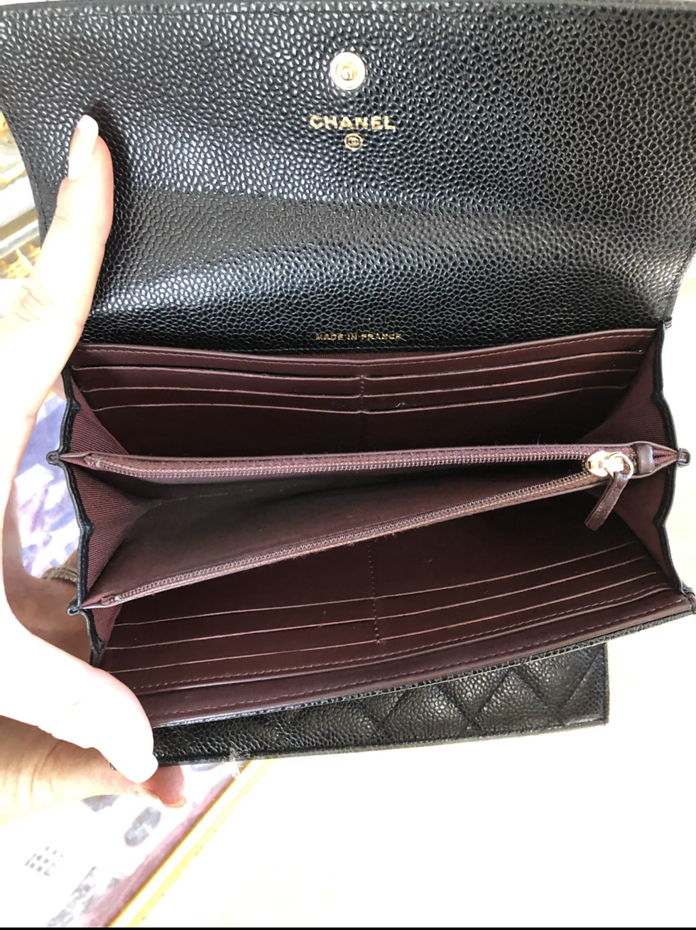 Thumbnail: Chanel Continental Flap Wallet Caviar