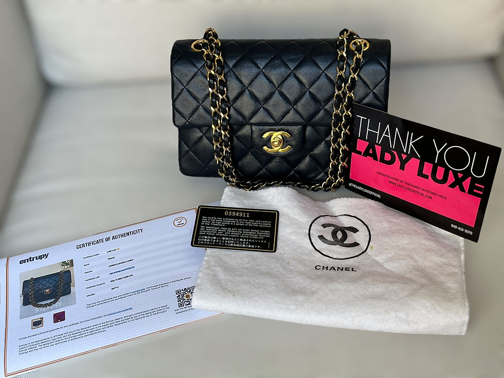 Thumbnail: CHANEL Midnight Blue Classic Flap Small Series 0