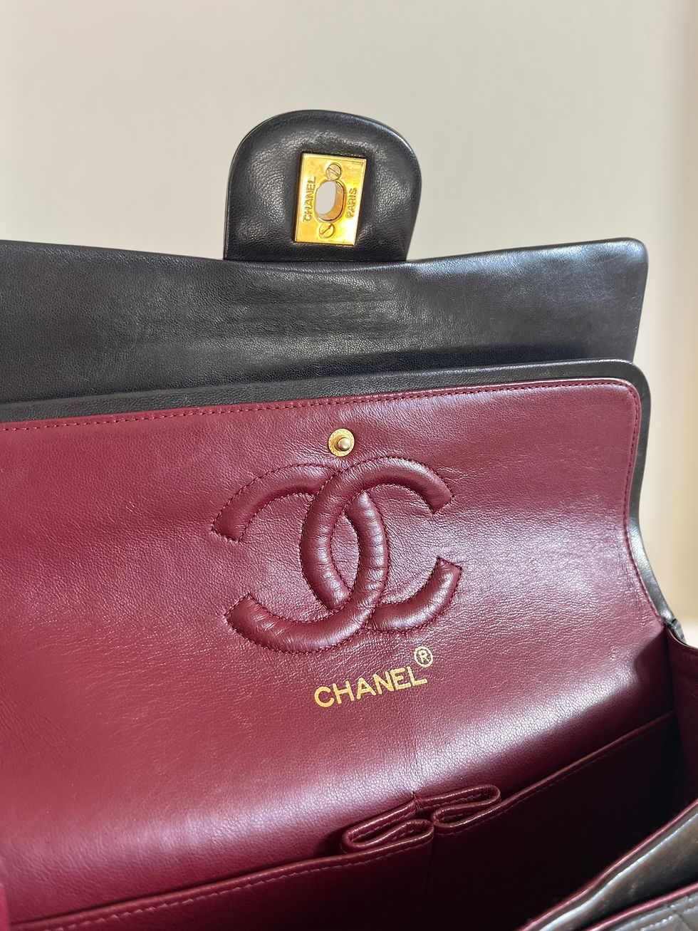 Thumbnail: Chanel Double Classic Flap Size Medium