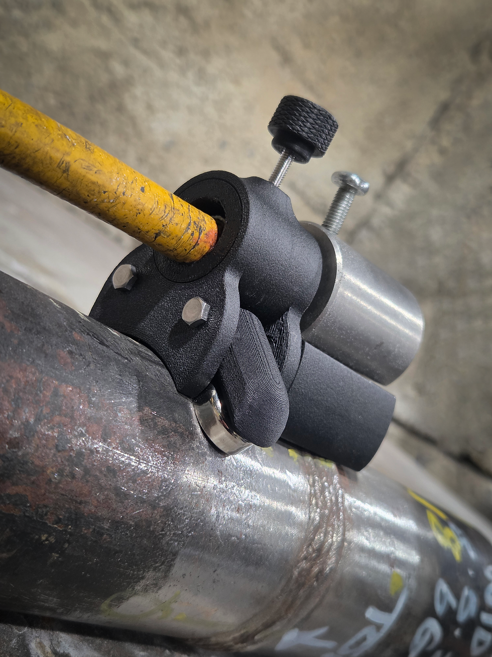 Thumbnail: Close-up of rubber-lined insert on the UG Block for collimator compatibility