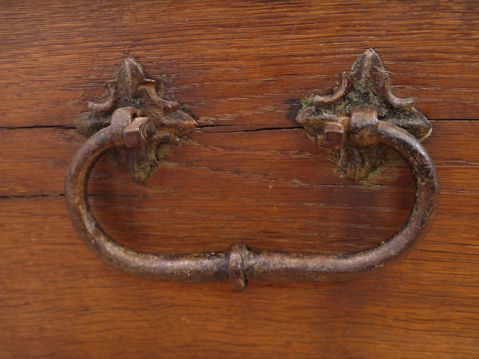 Miniaturbild: Originale, alte Barock-Runddeckel-Truhe, Eiche um 1750...