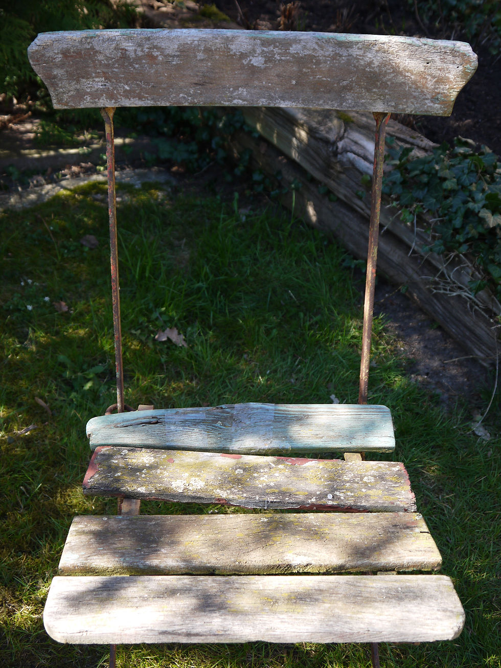 Miniaturbild: schöner alter Bier-Gartentisch + 2 Stühle orig. um 1900