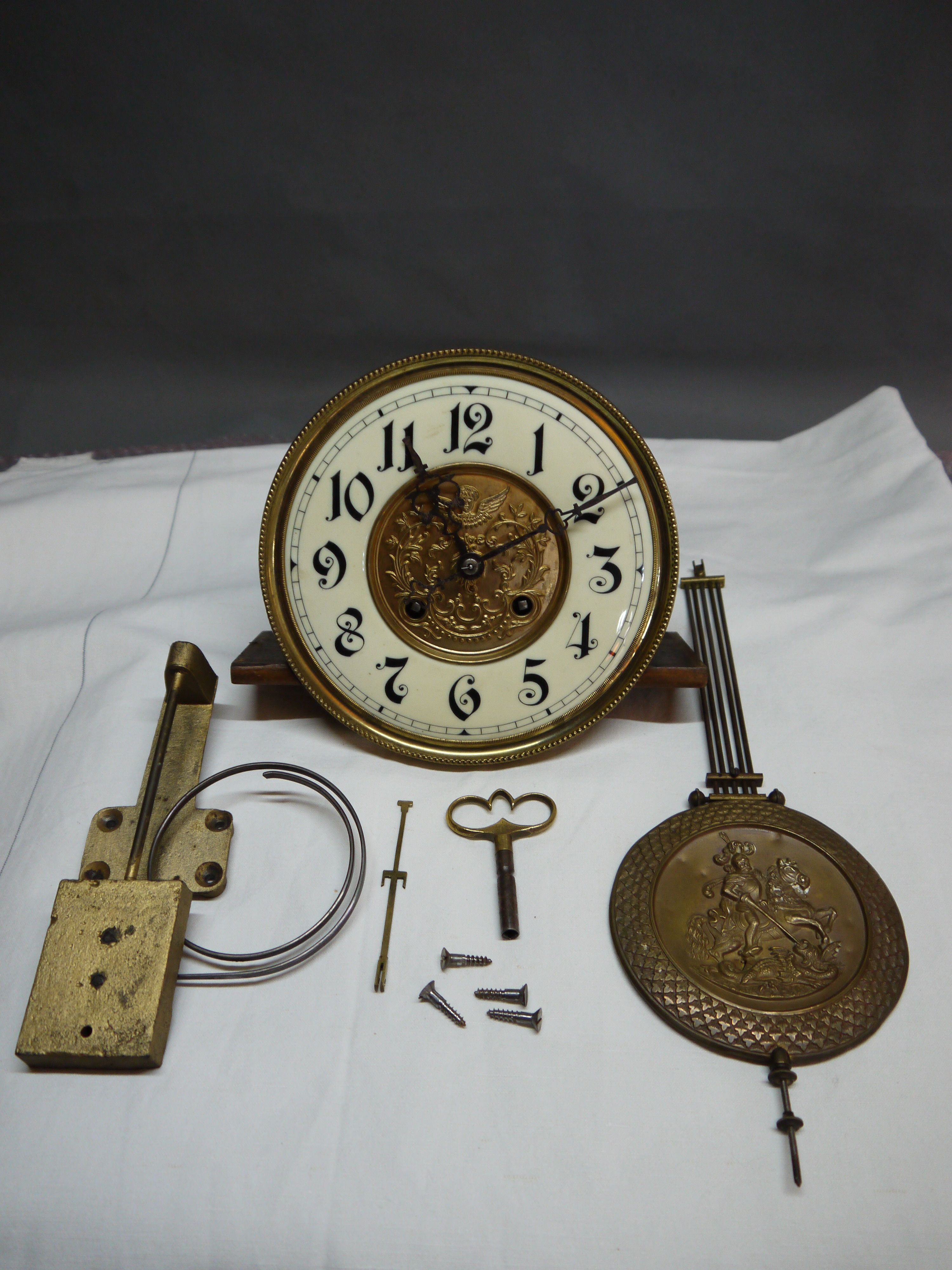 Altes Messing-Vollplatinen Uhrwerk...