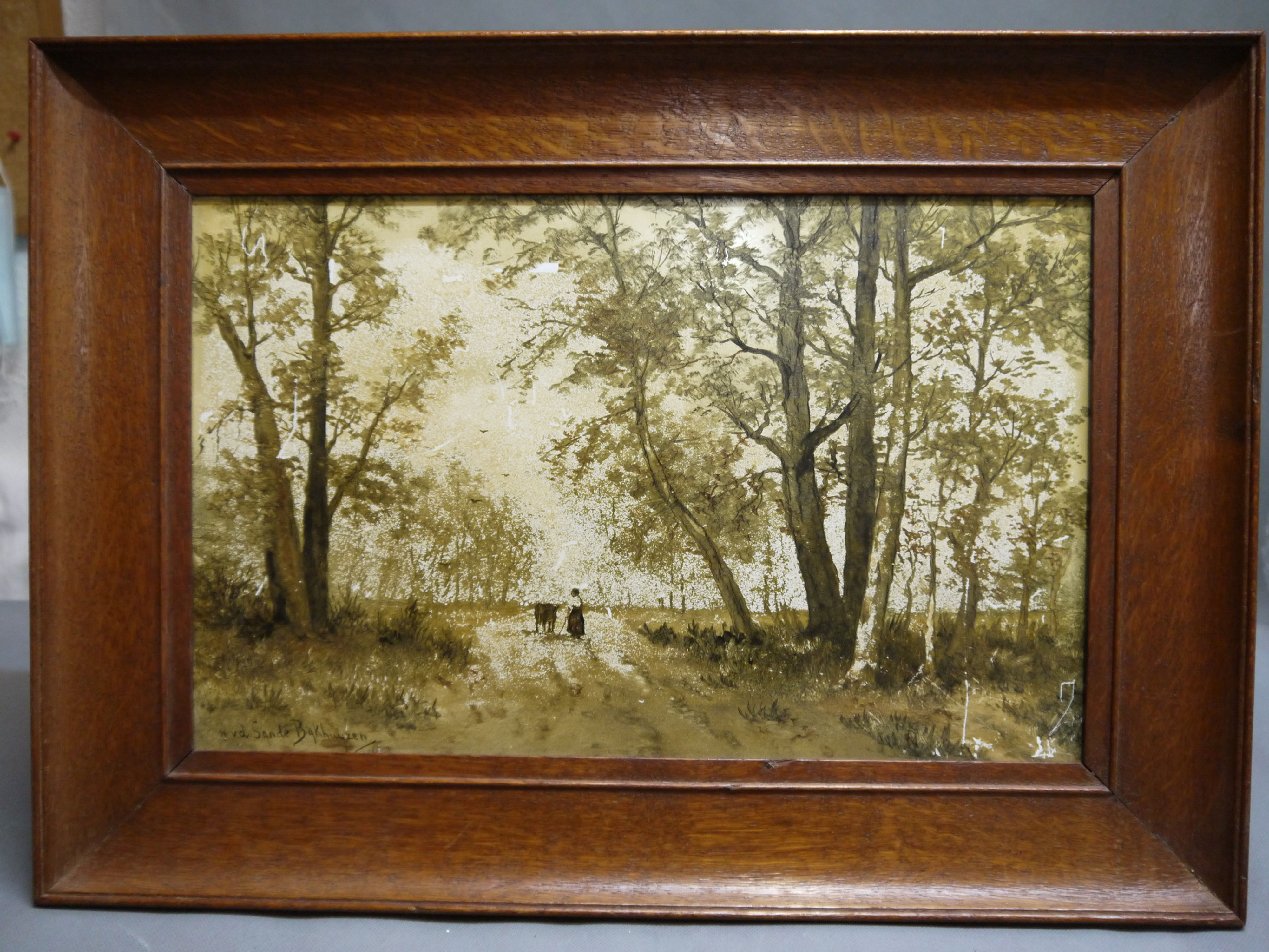 Stilvolles Bild auf Keramik: v. d. Sande Bakhuyzen