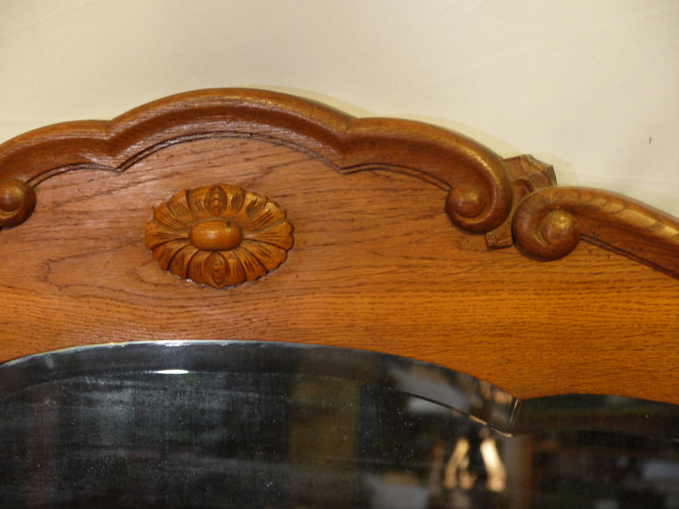 Miniaturbild: Schöner, alter Eichen-Spiegel, um 1920/1930...