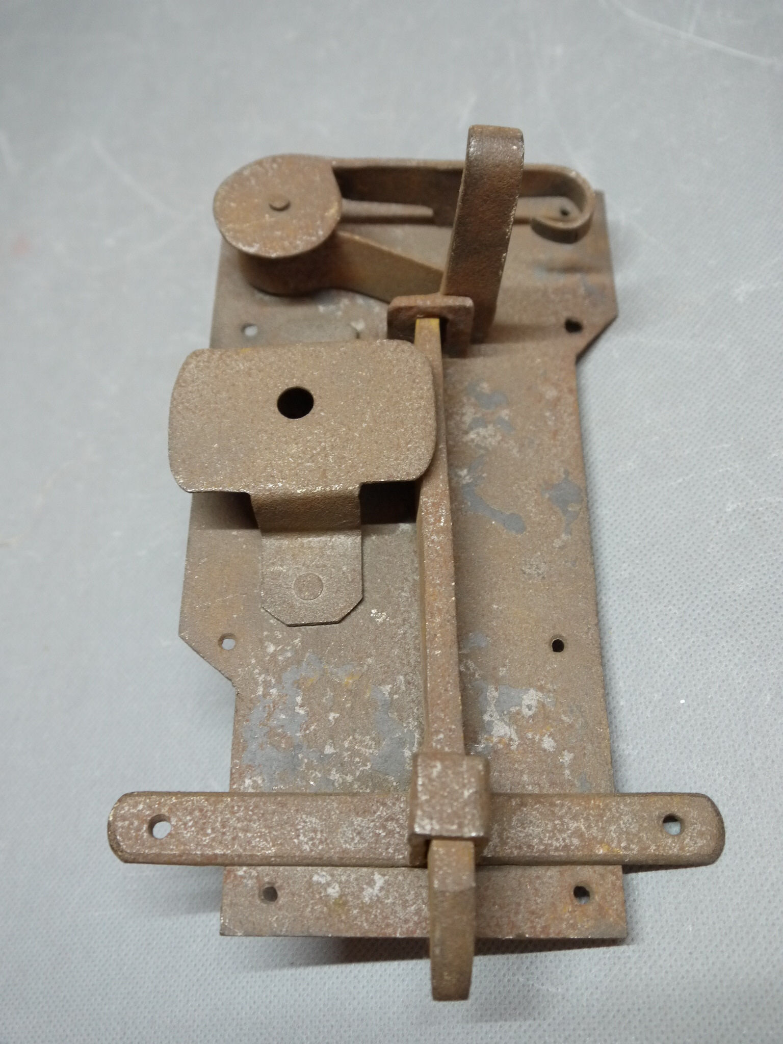 Antikes eisernes Spät-Barockes-Türschloß -C-