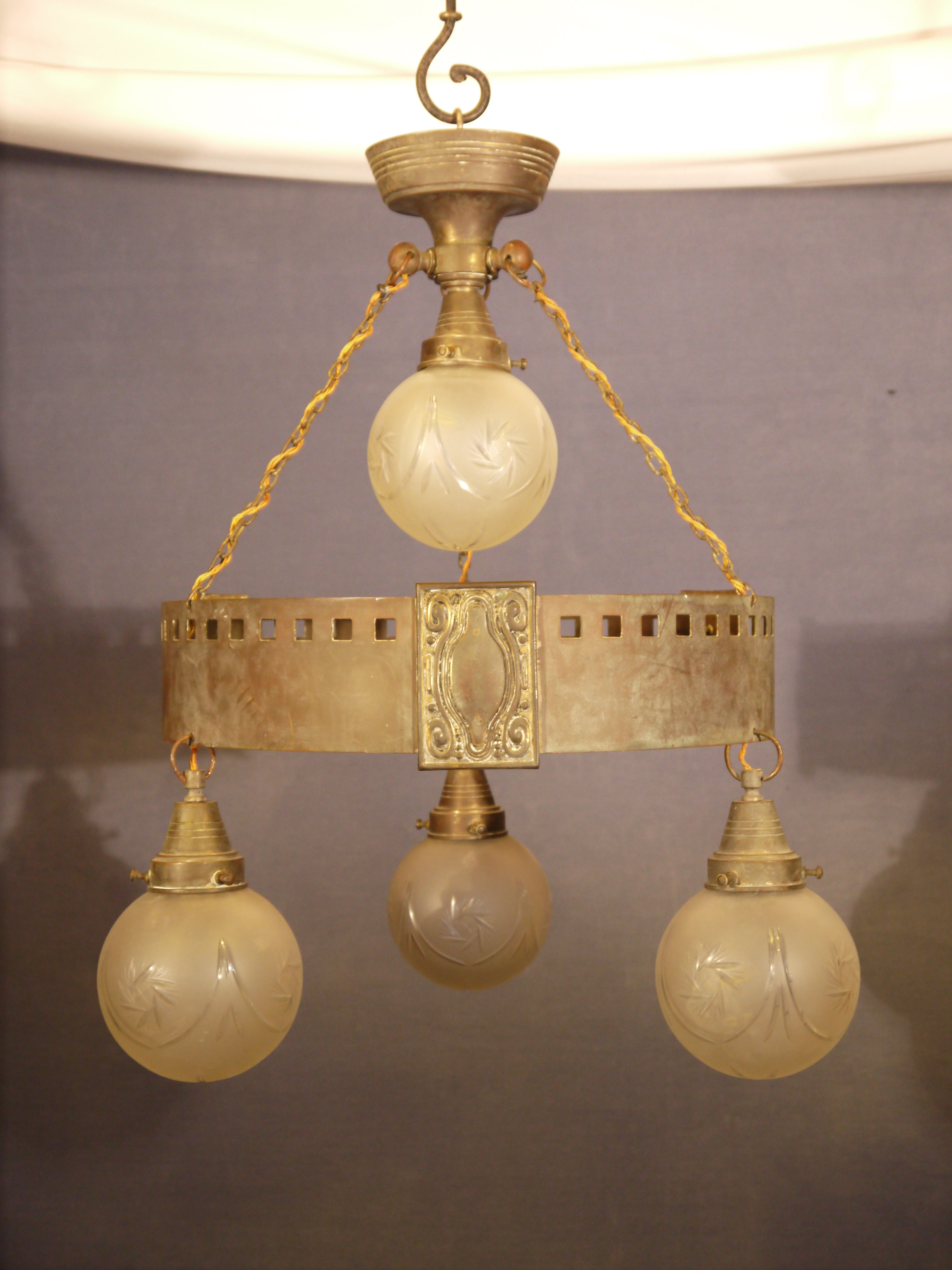 Kultige Art-Deco-Deckenlampe, 4 flammig...