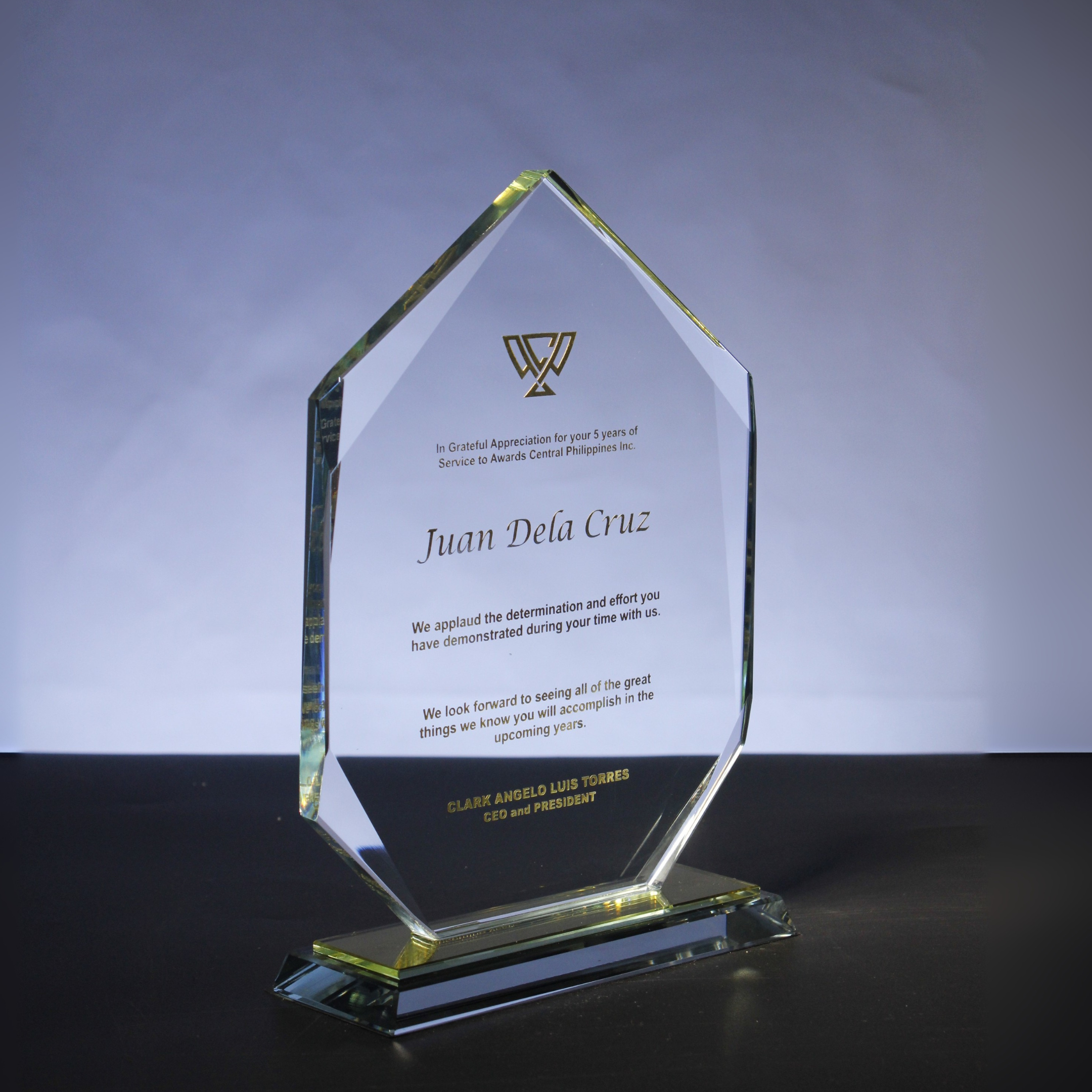 - A refined crystal award featuring sharp beveled edges that capture and reflect light brilliantly. - Inspired by the precisi