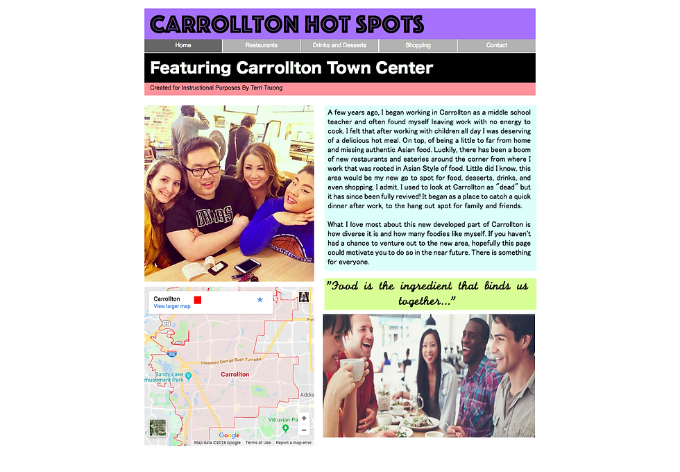 Carrollton Town Center Hot Spots!